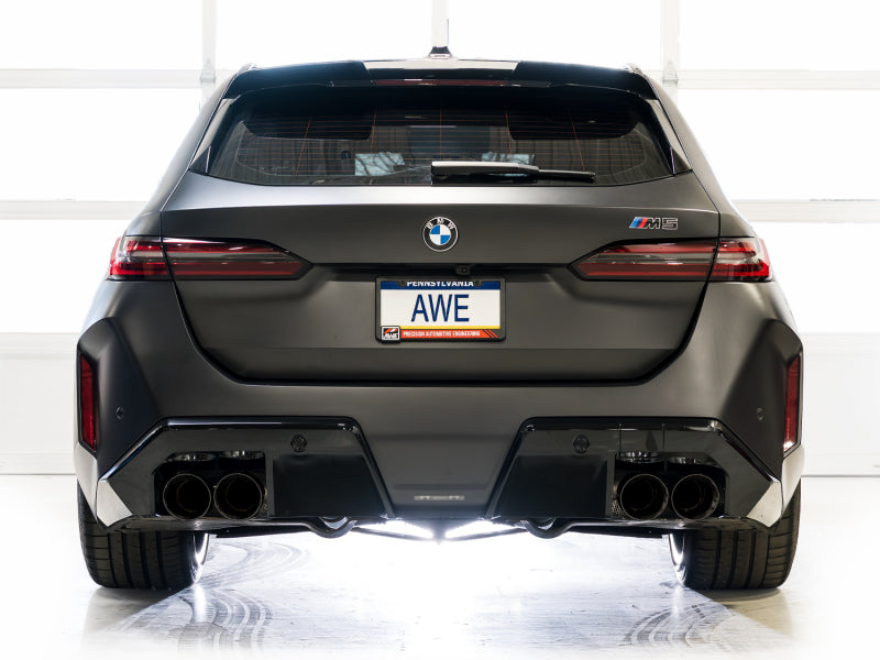 AWE Tuning BMW G90/G99 M5 Track Edition Cat-Back Exhaust - Diamond Black Tips-Catback-Grocery Getter Performance
