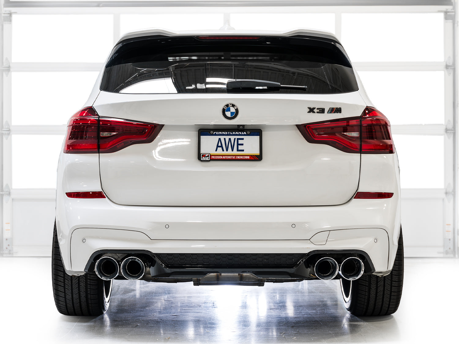AWE Valved SwitchPath™ Axleback Exhaust for BMW F97 X3 M / F98 X4 M - Chrome Silver Tips
