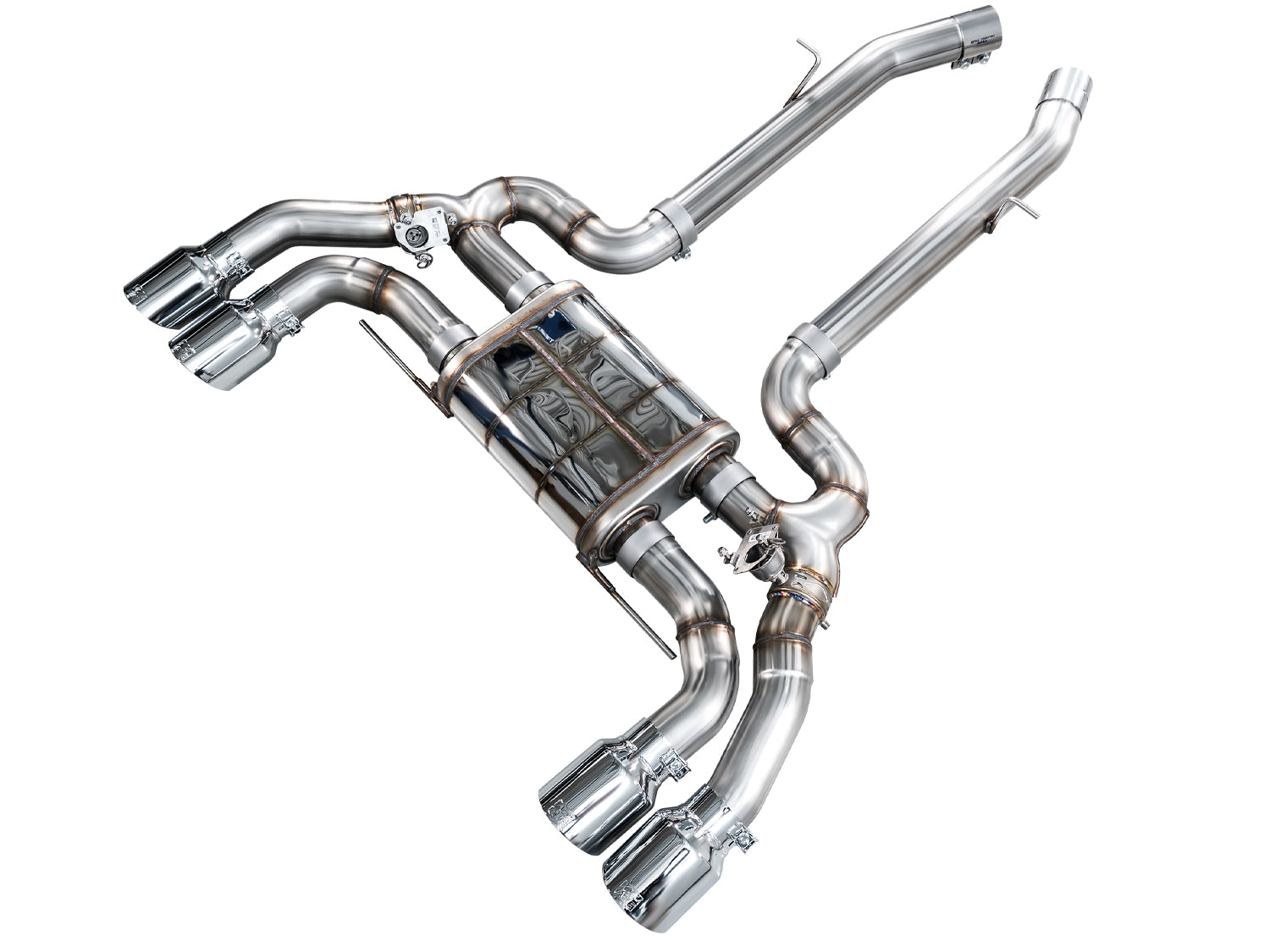 AWE Valved SwitchPath™ Axleback Exhaust for BMW F97 X3 M / F98 X4 M - Chrome Silver Tips