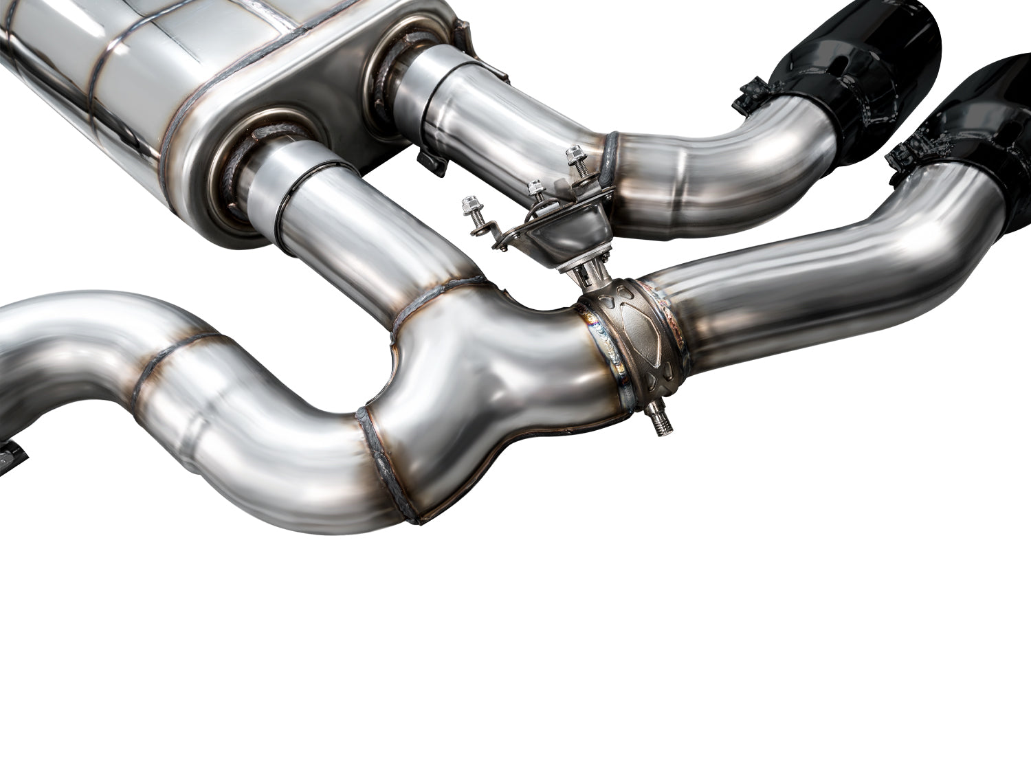 AWE Valved SwitchPath™ Axleback Exhaust for BMW F97 X3 M / F98 X4 M - Diamond Black Tips