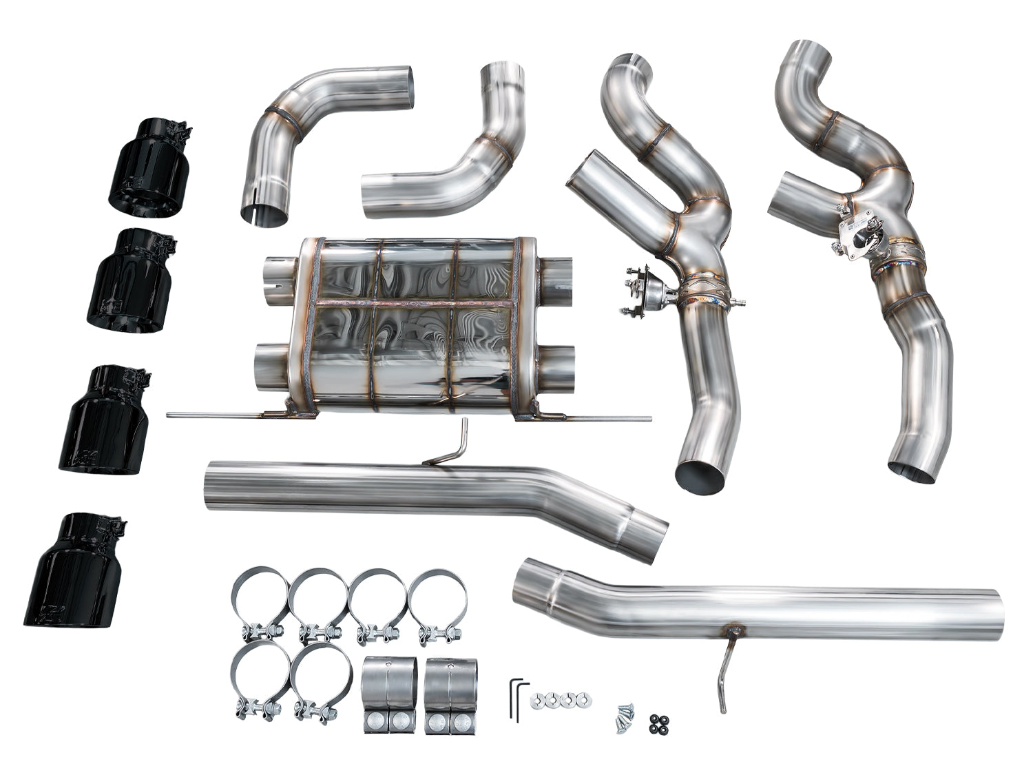 AWE Valved SwitchPath™ Axleback Exhaust for BMW F97 X3 M / F98 X4 M - Diamond Black Tips