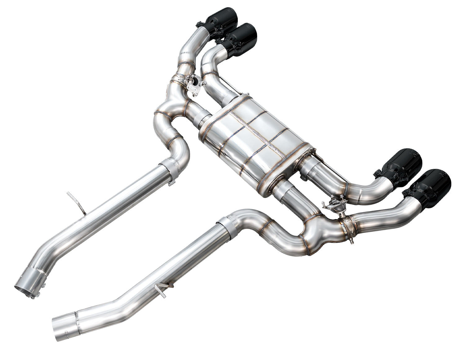 AWE Valved SwitchPath™ Axleback Exhaust for BMW F97 X3 M / F98 X4 M - Diamond Black Tips