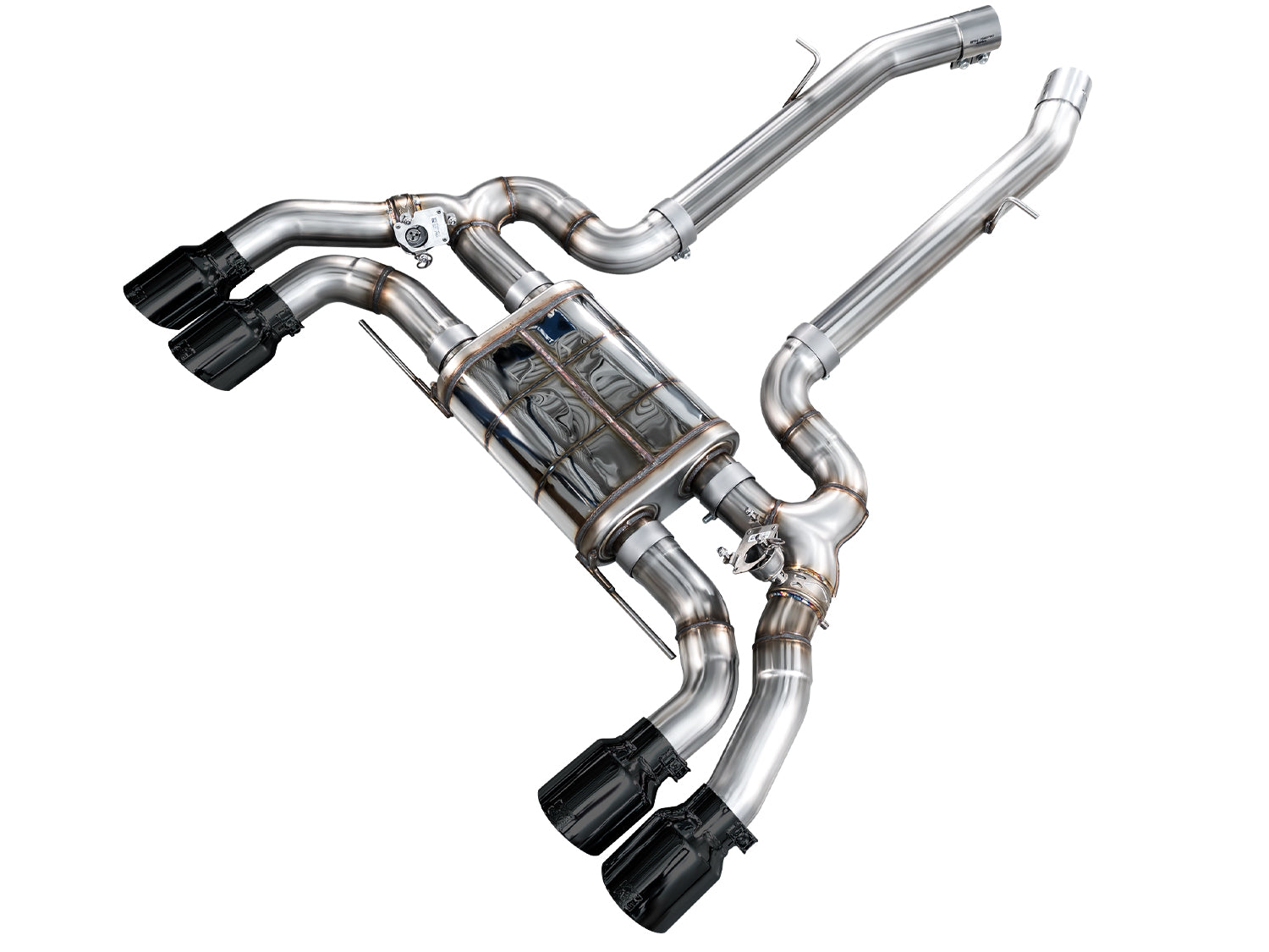 AWE Valved SwitchPath™ Axleback Exhaust for BMW F97 X3 M / F98 X4 M - Diamond Black Tips