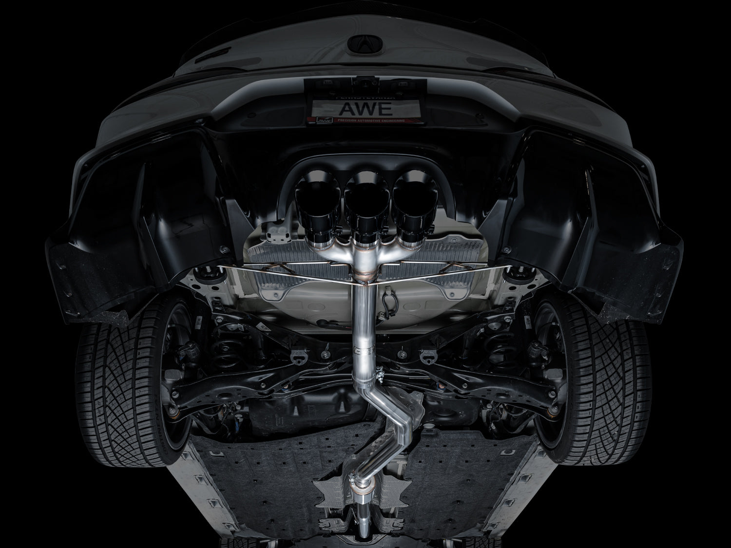 AWE Track Edition Exhaust for DE5 Integra Type-S - Triple Diamond Black Tips