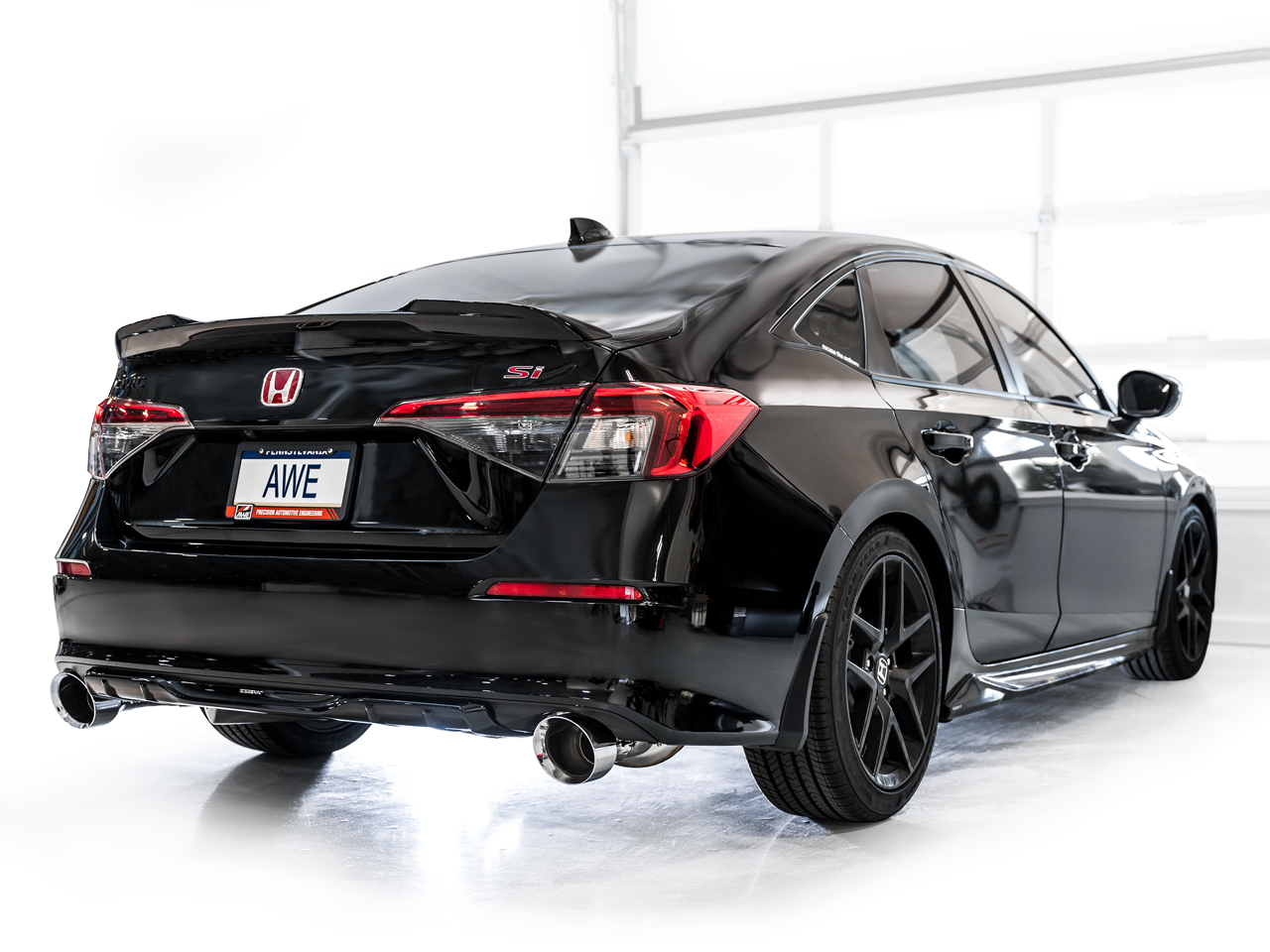 AWE Touring Edition Exhaust for FE1 Civic Si/DE4 Acura Integra - Chrome Silver Tips