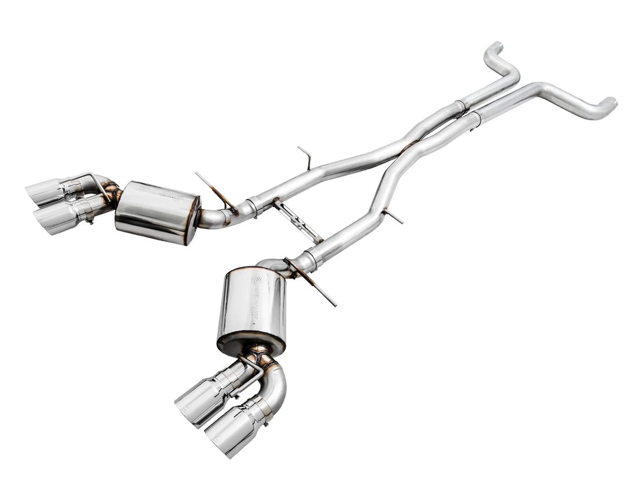 AWE Touring Edition Cat-back Exhaust for Gen6 Camaro SS / ZL1 / LT1 - Non-Resonated - Chrome Silver Tips (Quad Outlet)