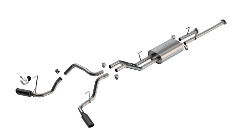 Borla 07-21 Toyota Tundra 4.6L/5.7L Cat-Back Touring SS Catback Exhaust w/ Black Chrome Tips-Catback-Grocery Getter Performance