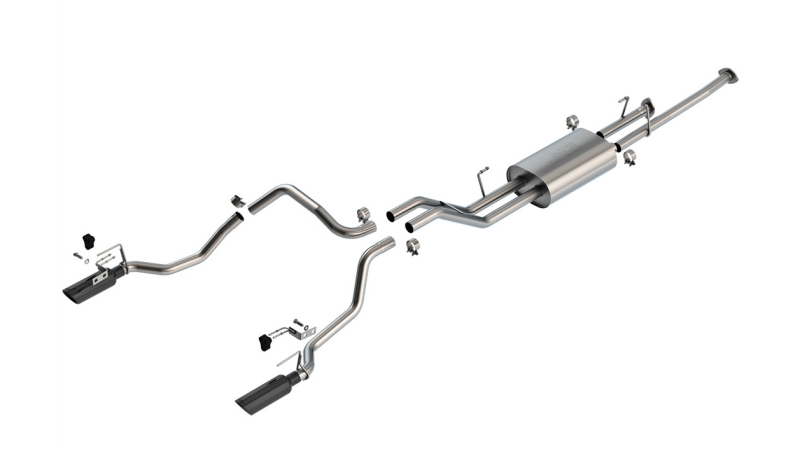 Borla 07-21 Toyota Tundra w/ Long Bed Cat-Back Touring SS Catback Exhaust w/ Black Chrome Tips-Catback-Grocery Getter Performance