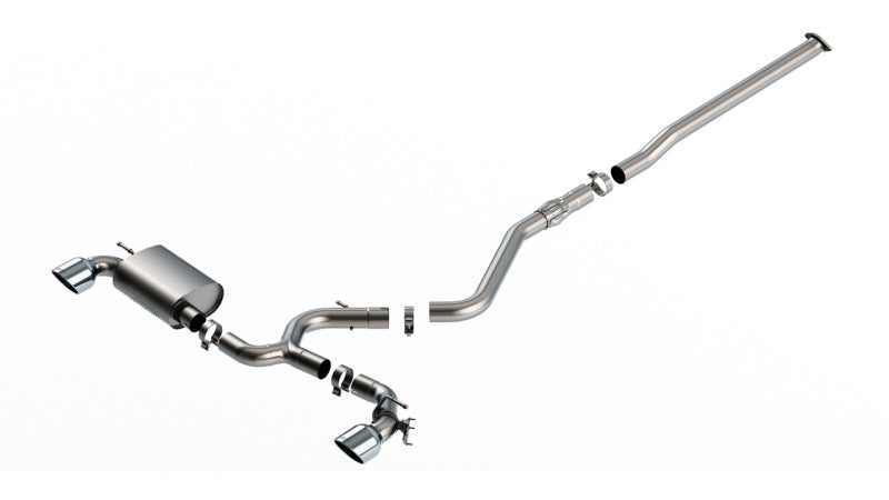 Borla 22-23 Hyundai Kona N 2.0L 4 CYL. Turbo AT/MT ATAK Catback Exhaust Bright Chrome-Catback-Grocery Getter Performance