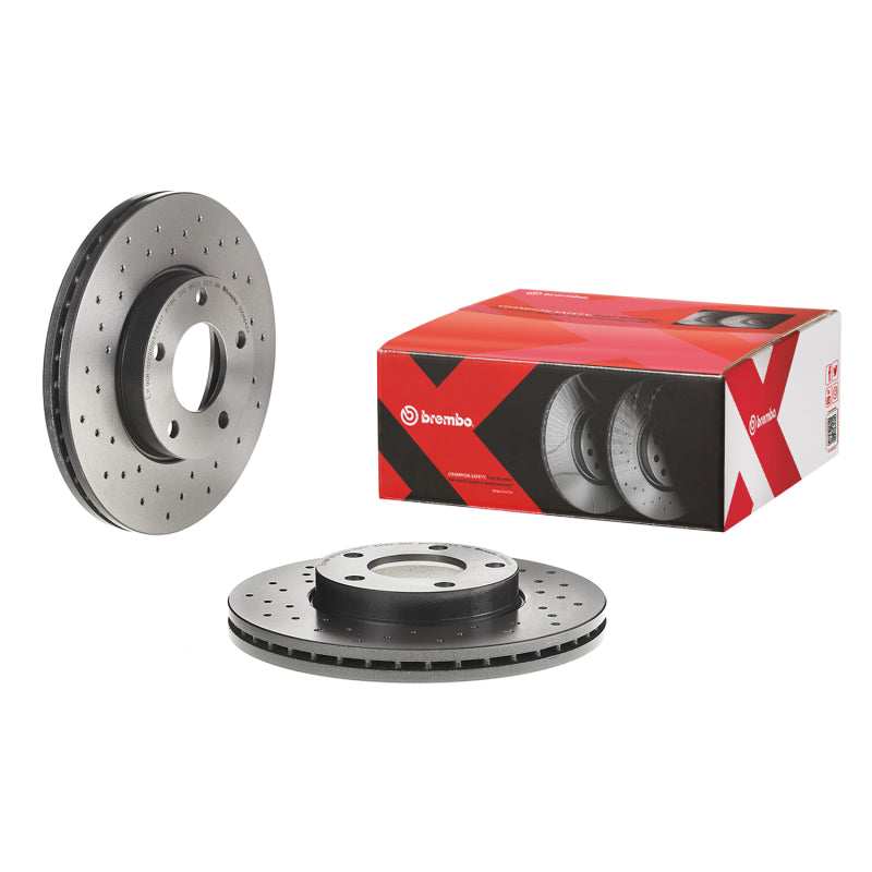 Brembo OE 04-13 Mazda 3/09-13 3 Sport Drilled Xtra Brake Disc - Front-Brake Rotors - Drilled-Grocery Getter Performance