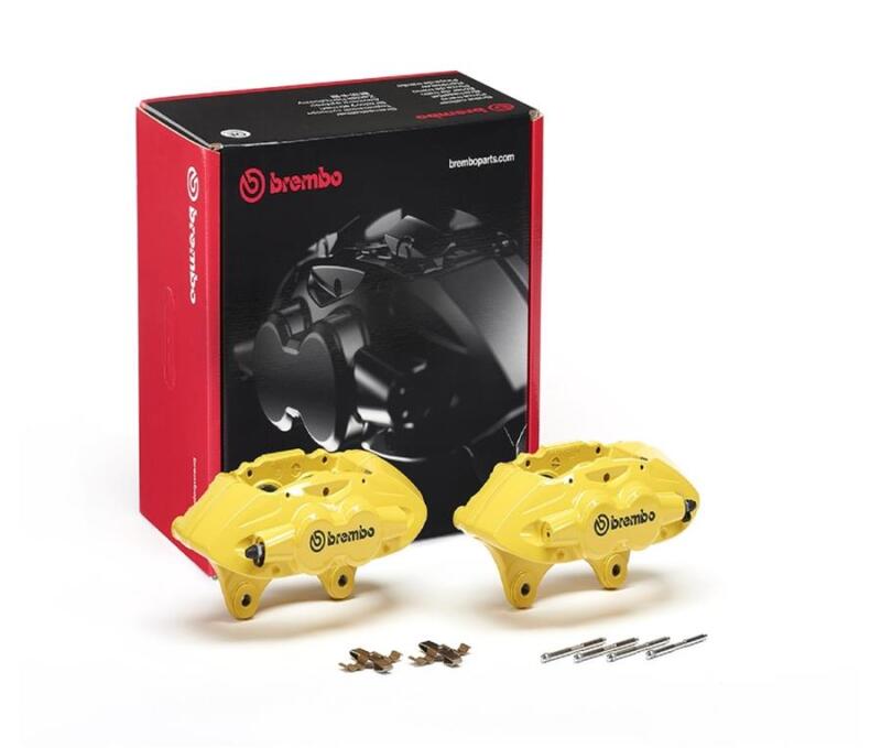 Brembo OE 16-21 BMW M2/15-18 M3/15-20 M4 Hydraulic Front X-Style Brake Calipers - Yellow-Brake Calipers - OE-Grocery Getter Performance