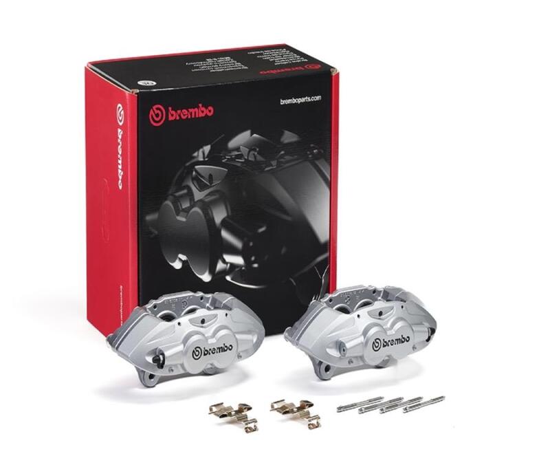 Brembo OE BMW 16-21 M2/17-18 M3/17-20 M4/14-16 M235i Hydraulic Front X-Style Brake Calipers - Silver-Brake Calipers - OE-Grocery Getter Performance