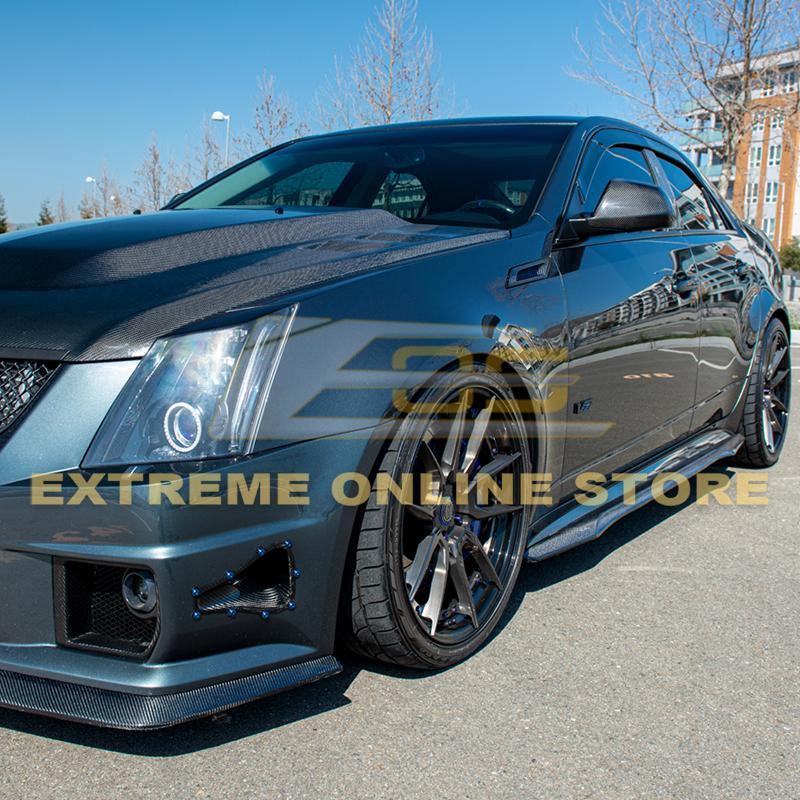 2009-15 Cadillac CTS-V Sedan / Wagon Carbon Fiber Side Skirts