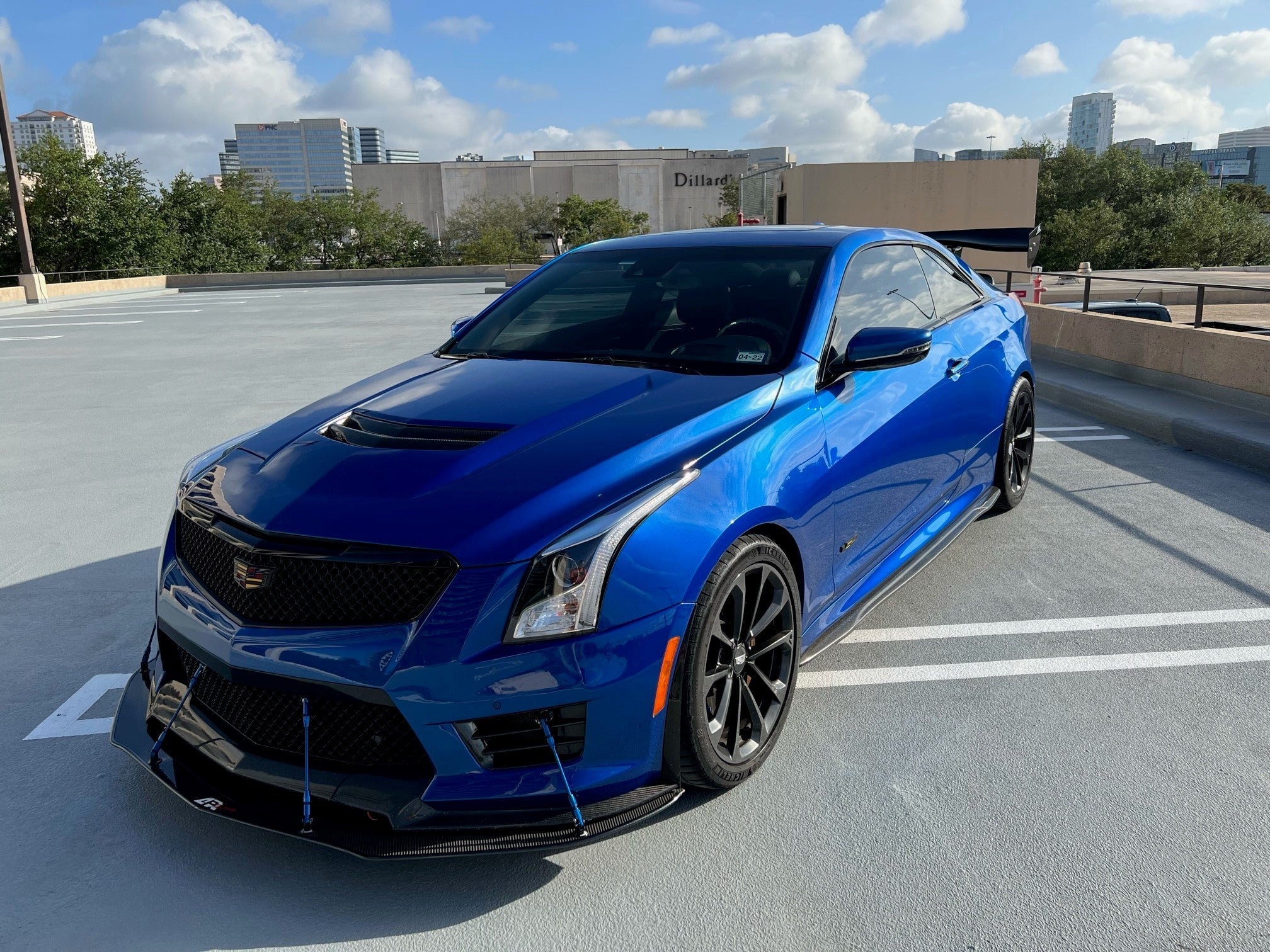 Cadillac ATS-V Carbon Fiber Front Wind Splitter 2016-2019 (with Carbon Package)-Front Wind Splitter-Grocery Getter Performance