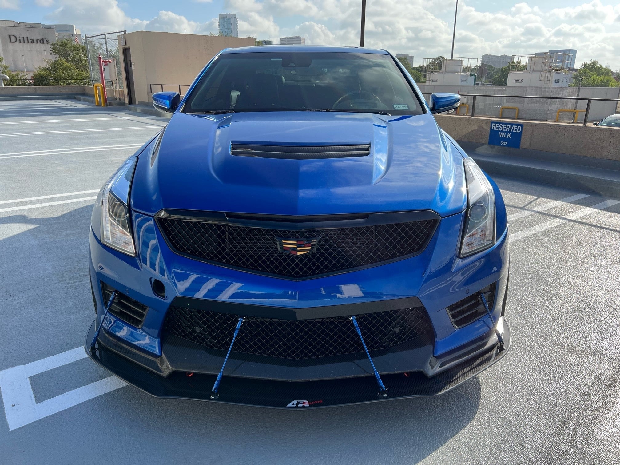 Cadillac ATS-V Carbon Fiber Front Wind Splitter 2016-2019 (with Carbon Package)-Front Wind Splitter-Grocery Getter Performance
