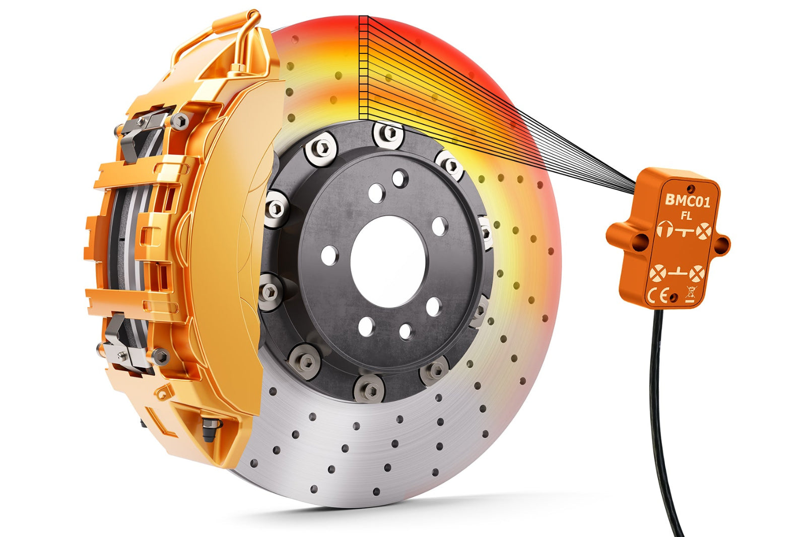 CANchecked BMC04 Brake Temperature Monitoring Set - Wired-Brakes-Grocery Getter Performance