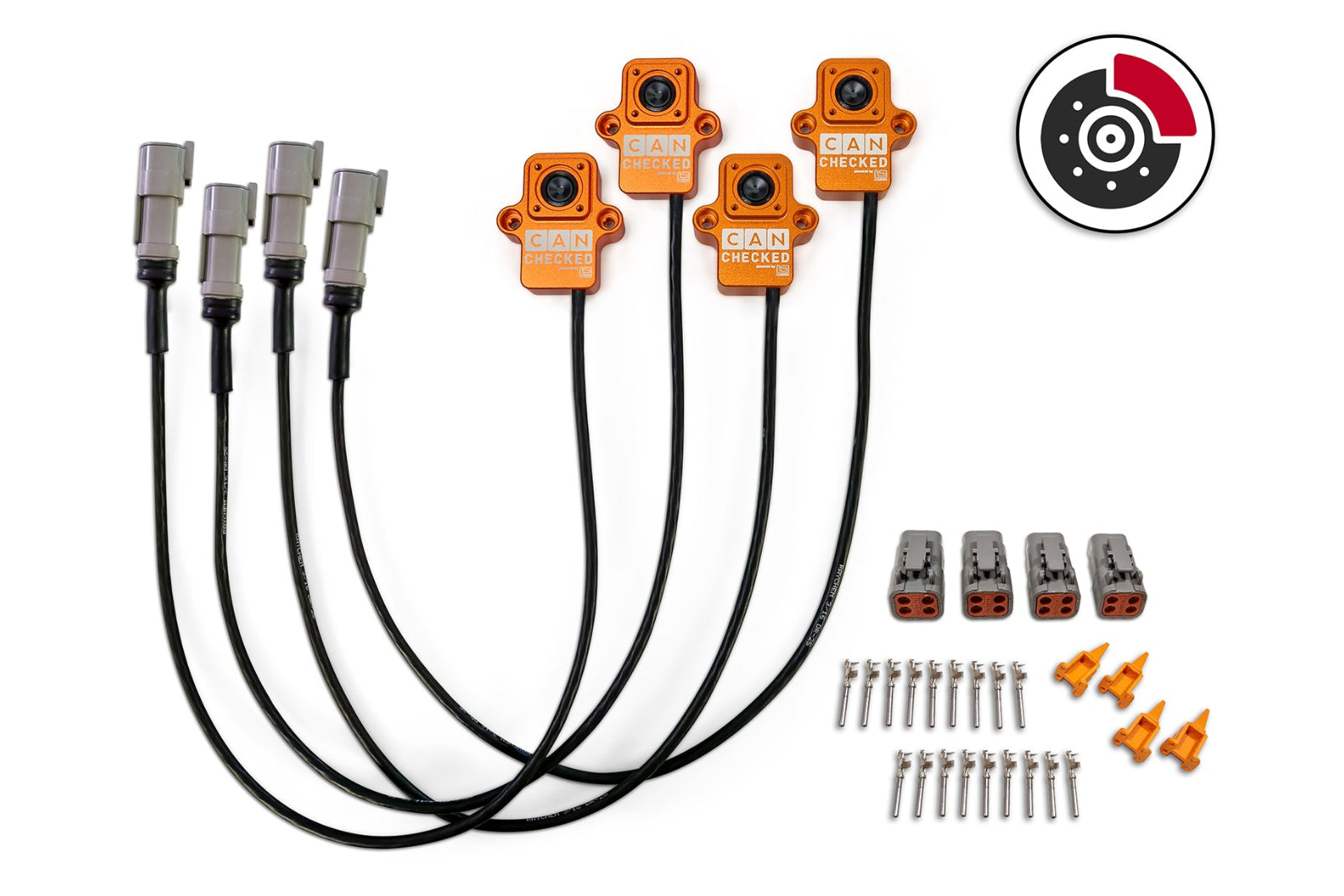 CANchecked BMC04 Brake Temperature Monitoring Set - Wired-Brakes-Grocery Getter Performance