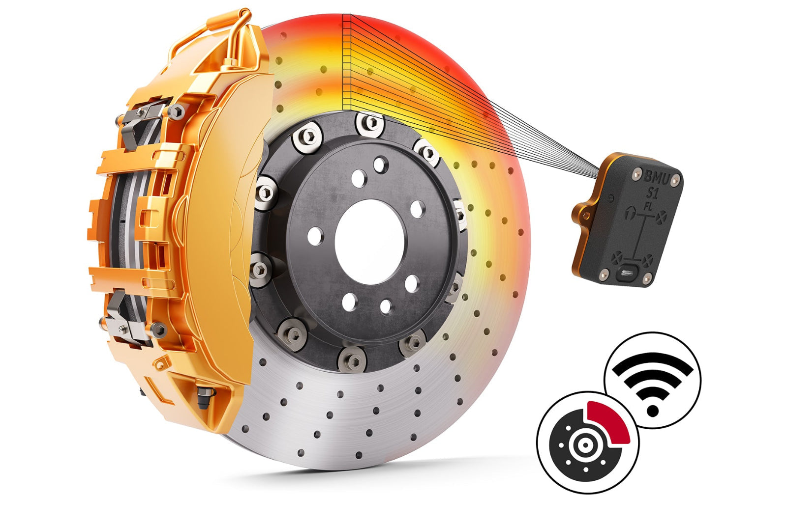 CANchecked BMU01 Brake Temperature Single Replacement Monitor - Wireless-Brakes-Grocery Getter Performance