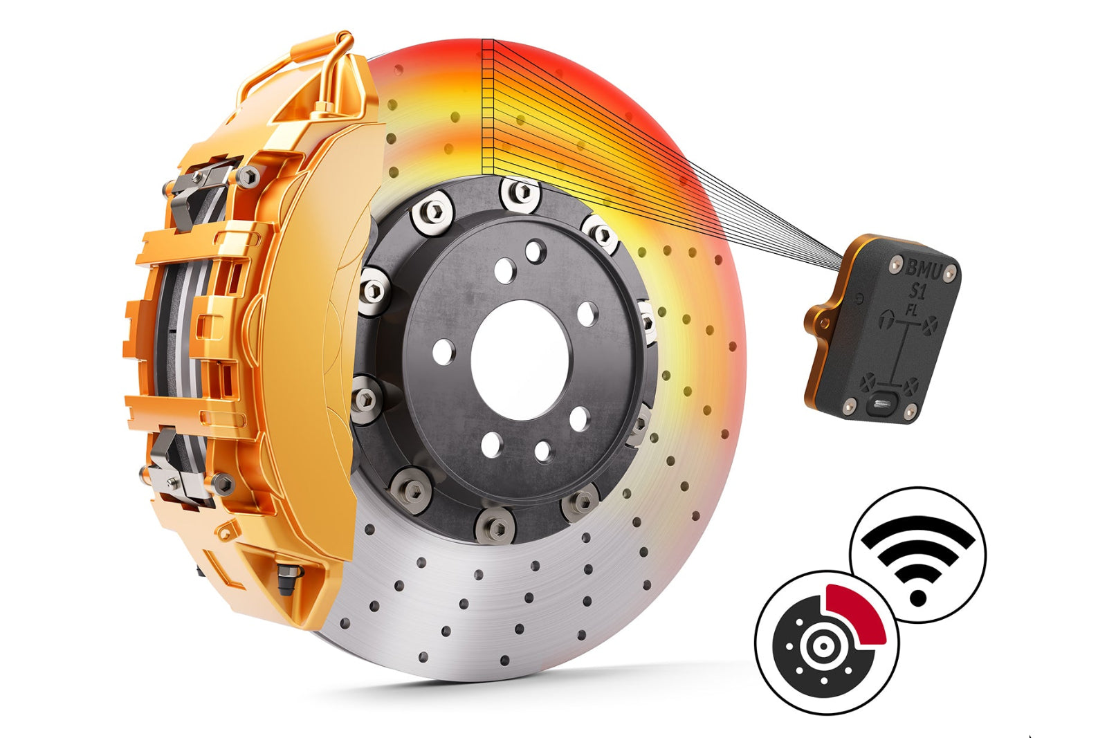 CANchecked BMU04 Brake Temperature Monitoring Set - Wireless and Charging Box-Brakes-Grocery Getter Performance