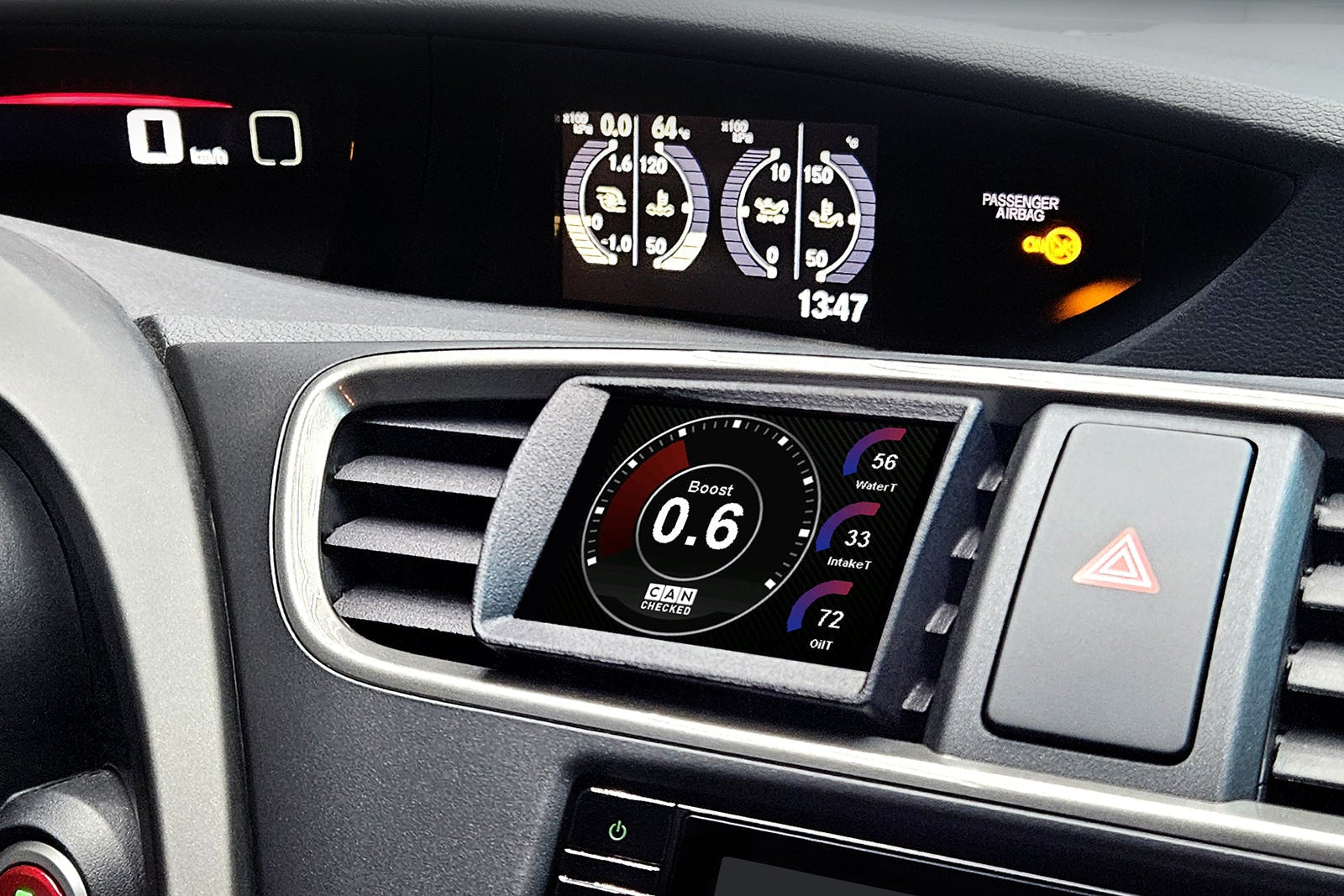 CANchecked Honda FK2 Civic MFD32 Multi Function Display | 3.2" Gen2 (LHD)-Interior-Grocery Getter Performance
