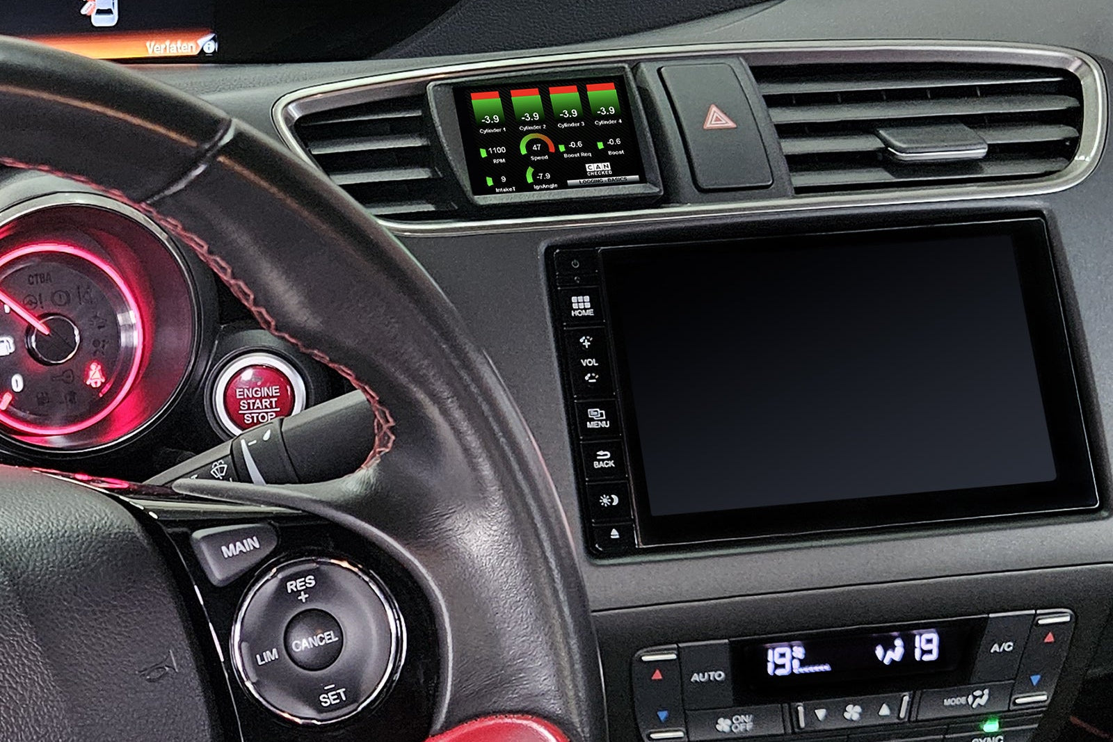 CANchecked Honda FK2 Civic MFD32 Multi Function Display | 3.2" Gen2 (LHD)-Interior-Grocery Getter Performance