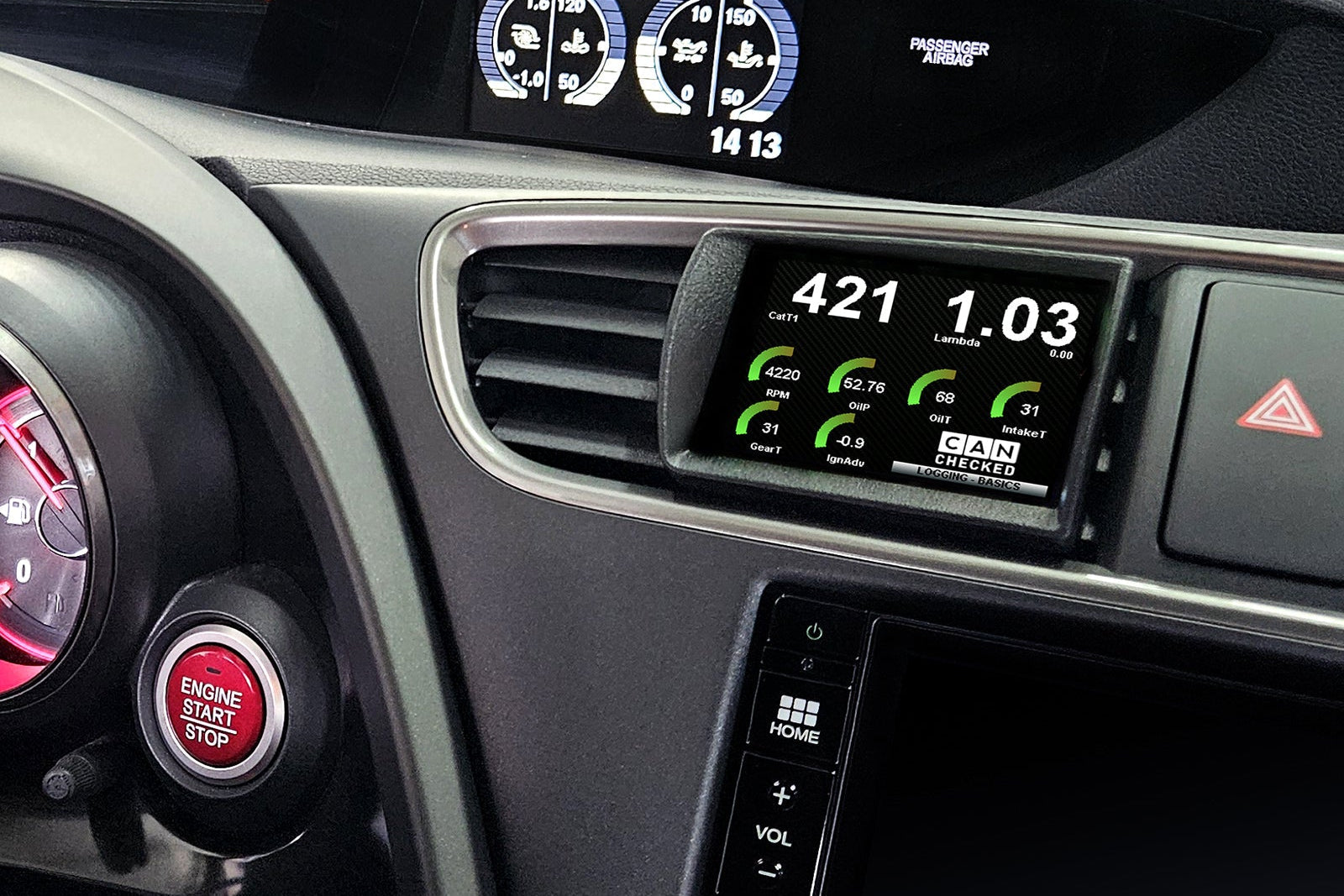 CANchecked Honda FK2 Civic MFD32 Multi Function Display | 3.2" Gen2 (LHD)-Interior-Grocery Getter Performance