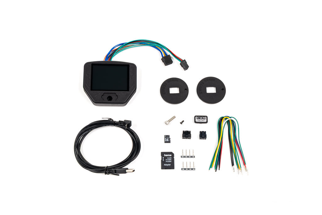 CANchecked SWD32 Multi Function Display | 3.2" Gen2 - For Flat Face Race Steering Wheels-Interior-Grocery Getter Performance