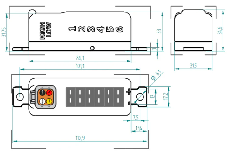 CANchecked TCC06 Thermocouple CAN Converter with 4-pin DTM Connector-Interior-Grocery Getter Performance