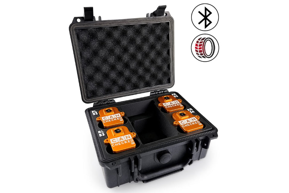 CANchecked TMB04 Tire Temperature Monitoring Set - Bluetooth and Charging Box-Wheels-Grocery Getter Performance
