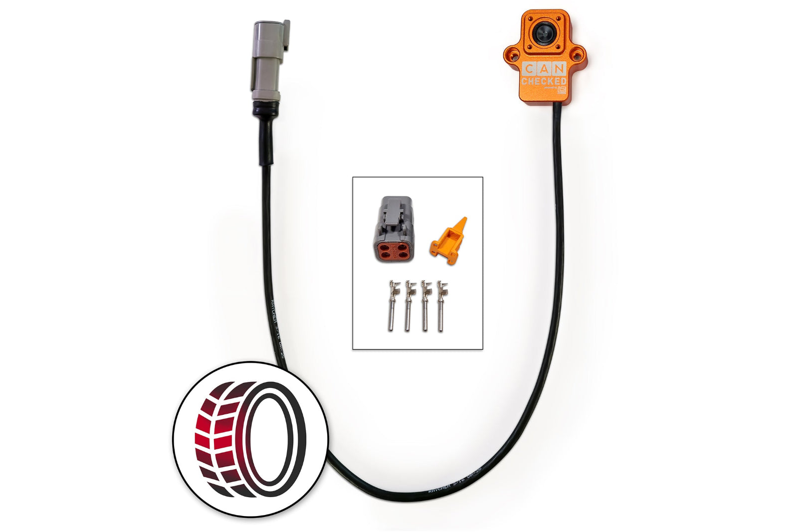 CANchecked TMC01 Tire Temperature Single Replacement Monitor - Wired-Wheels-Grocery Getter Performance