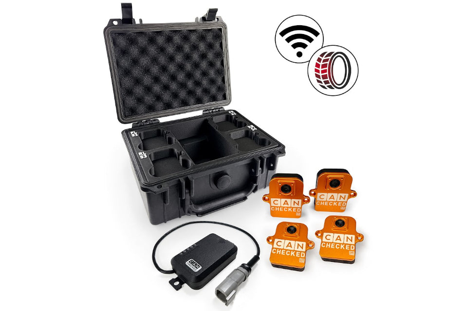 CANchecked TMU04 Tire Temperature Monitoring Set - Wireless and Charging Box-Wheels-Grocery Getter Performance