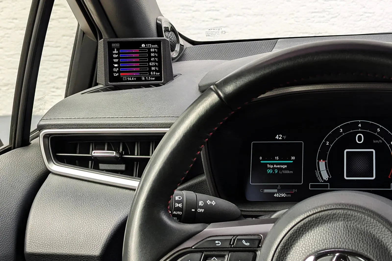 CANchecked Toyota E210 Corolla MFD28 Multi Function Display | 2.8" Gen2 (LHD)-Interior-Grocery Getter Performance