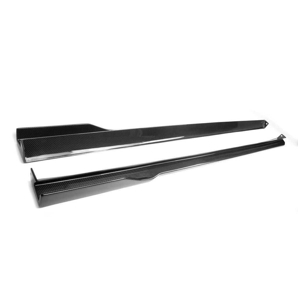 Carbon Fiber Dodge Challenger Hellcat Side Rocker Extension 2015-2023 Challenger hellcat-Side Rocker Extensions-Grocery Getter Performance