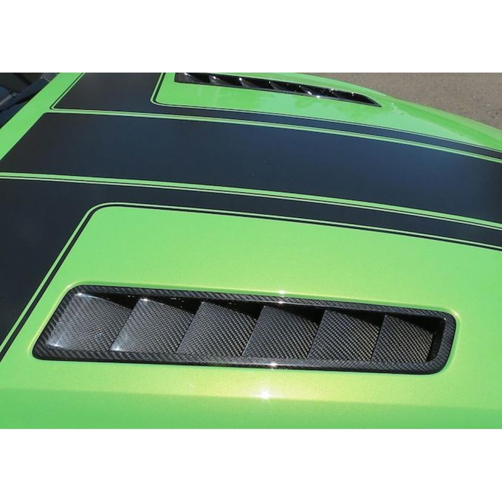 Carbon Fiber Ford Mustang GT Hood Vents 2013-14-Hood Vent-Grocery Getter Performance