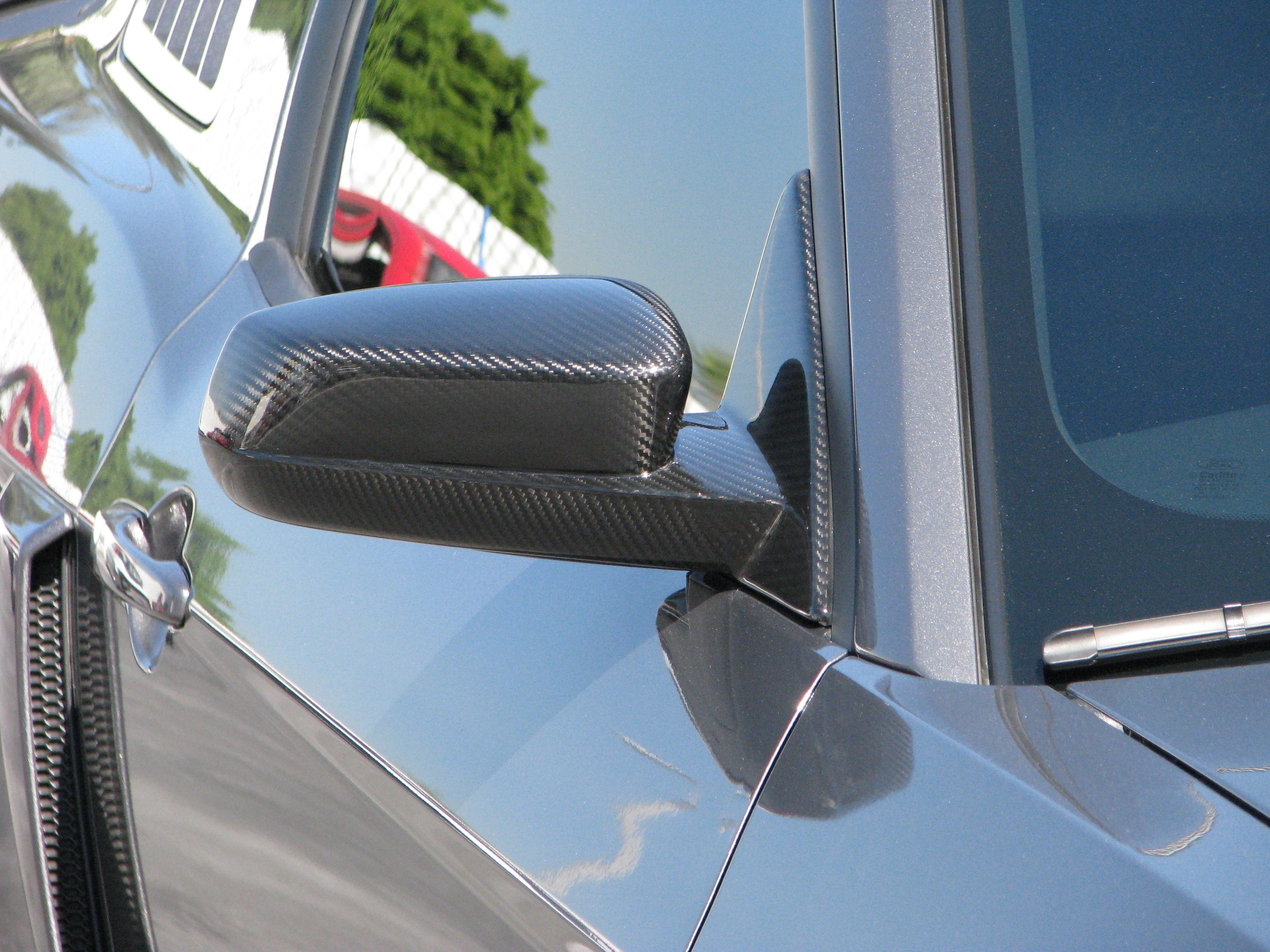 Carbon Fiber Ford Mustang Replacement Mirrors 2010-2014-Mirror Covers-Grocery Getter Performance