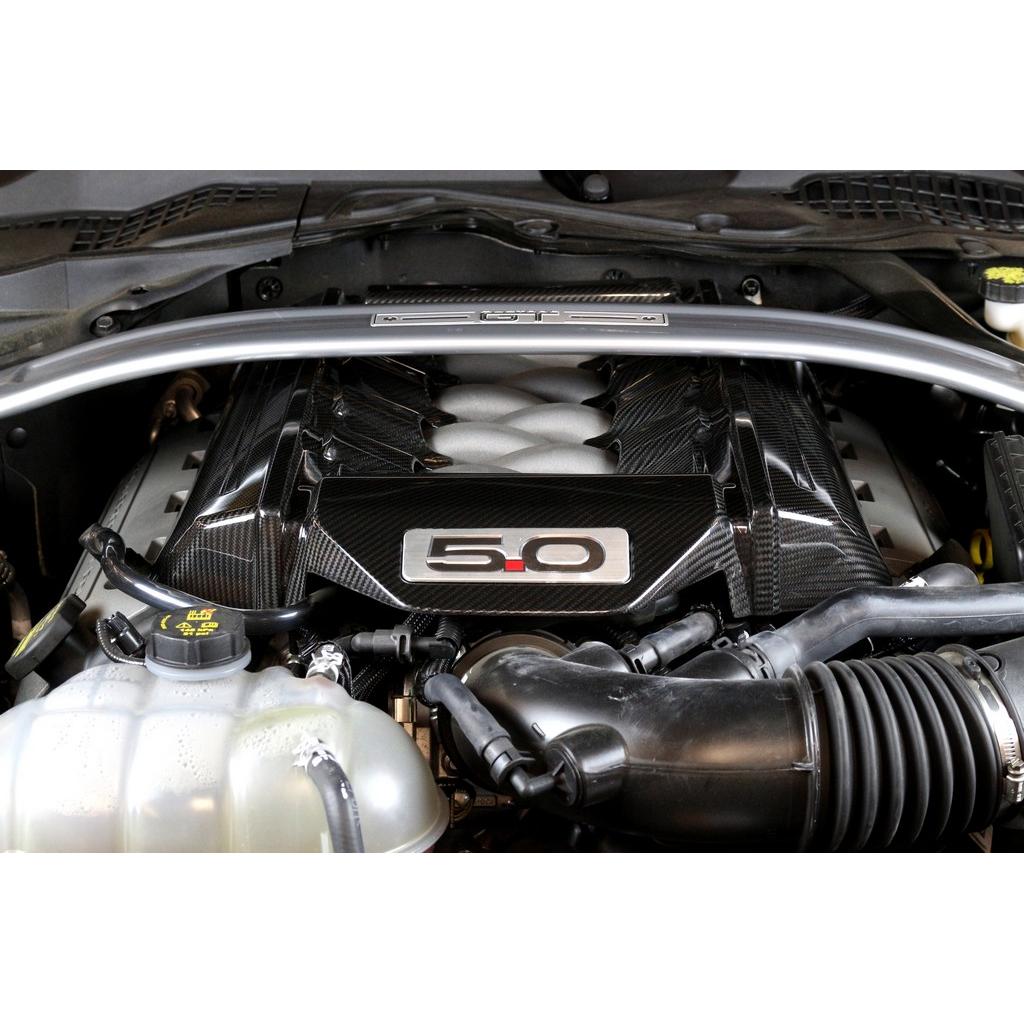 Carbon Fiber Ford Mustang S550 GT 5.0 Engine Cover 2015-2017-Engine Bay Enhancement-Grocery Getter Performance