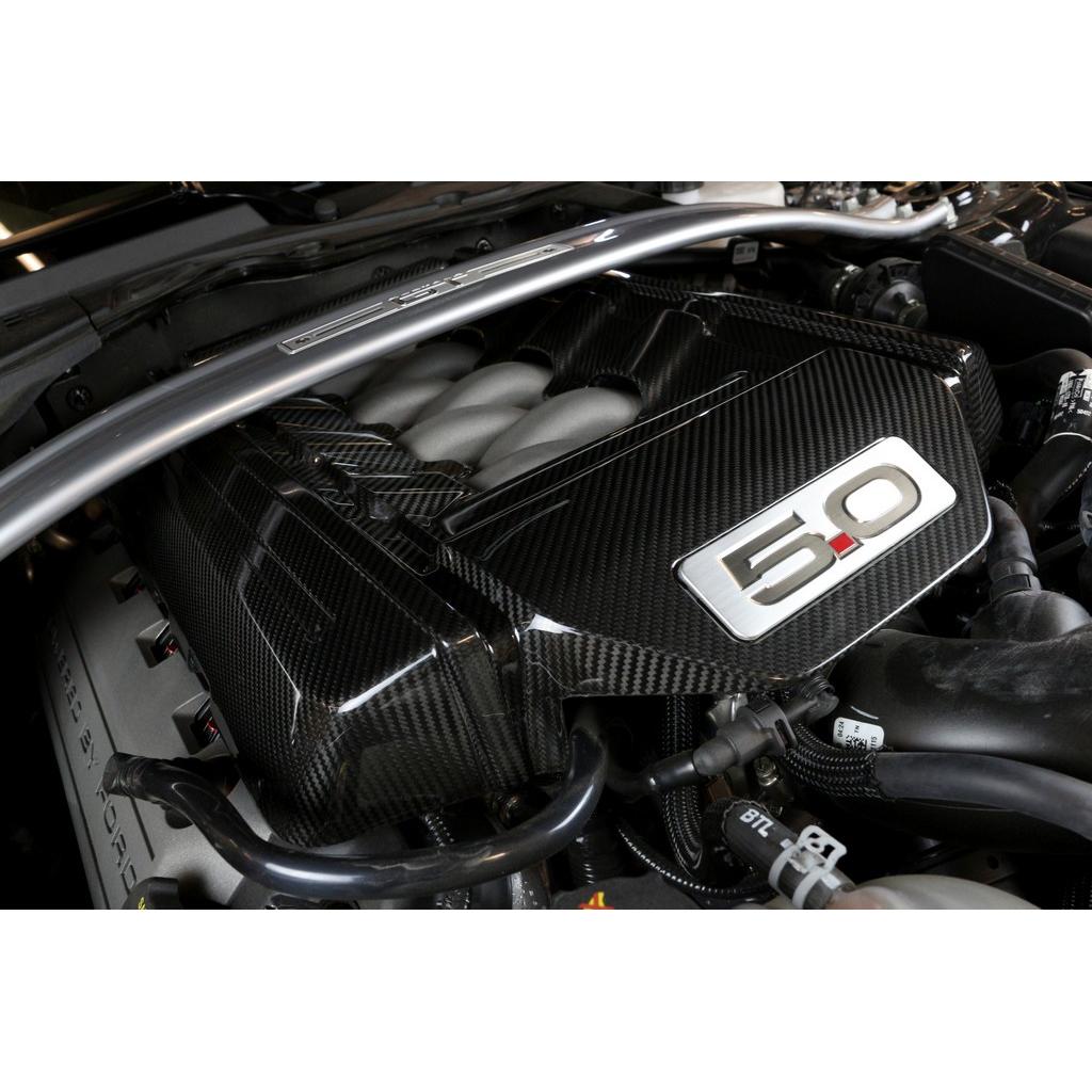 Carbon Fiber Ford Mustang S550 GT 5.0 Engine Cover 2015-2017-Engine Bay Enhancement-Grocery Getter Performance