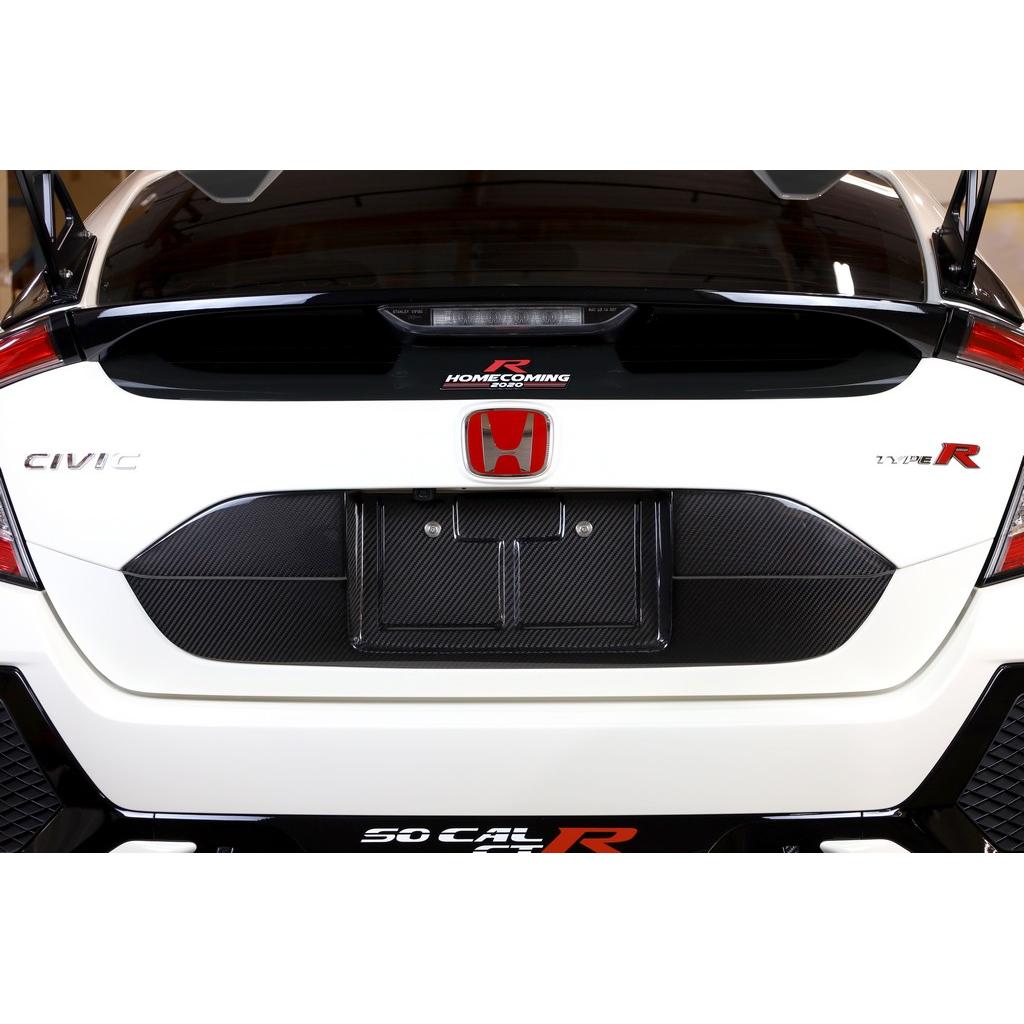 Carbon Fiber Honda FK8 Civic Type R License Plate Backing 2017 - 2021-License plate backing-Grocery Getter Performance