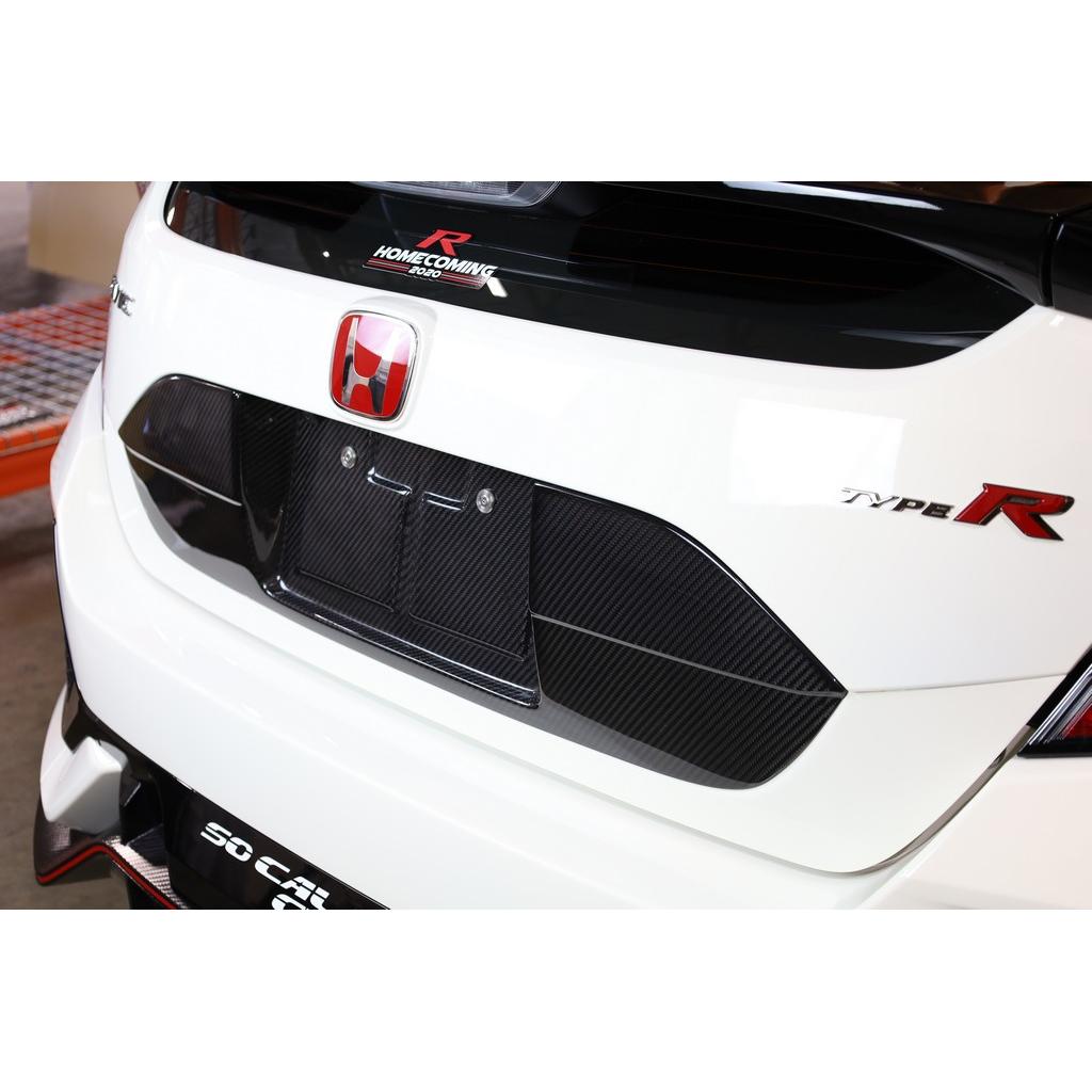 Carbon Fiber Honda FK8 Civic Type R License Plate Backing 2017 - 2021-License plate backing-Grocery Getter Performance