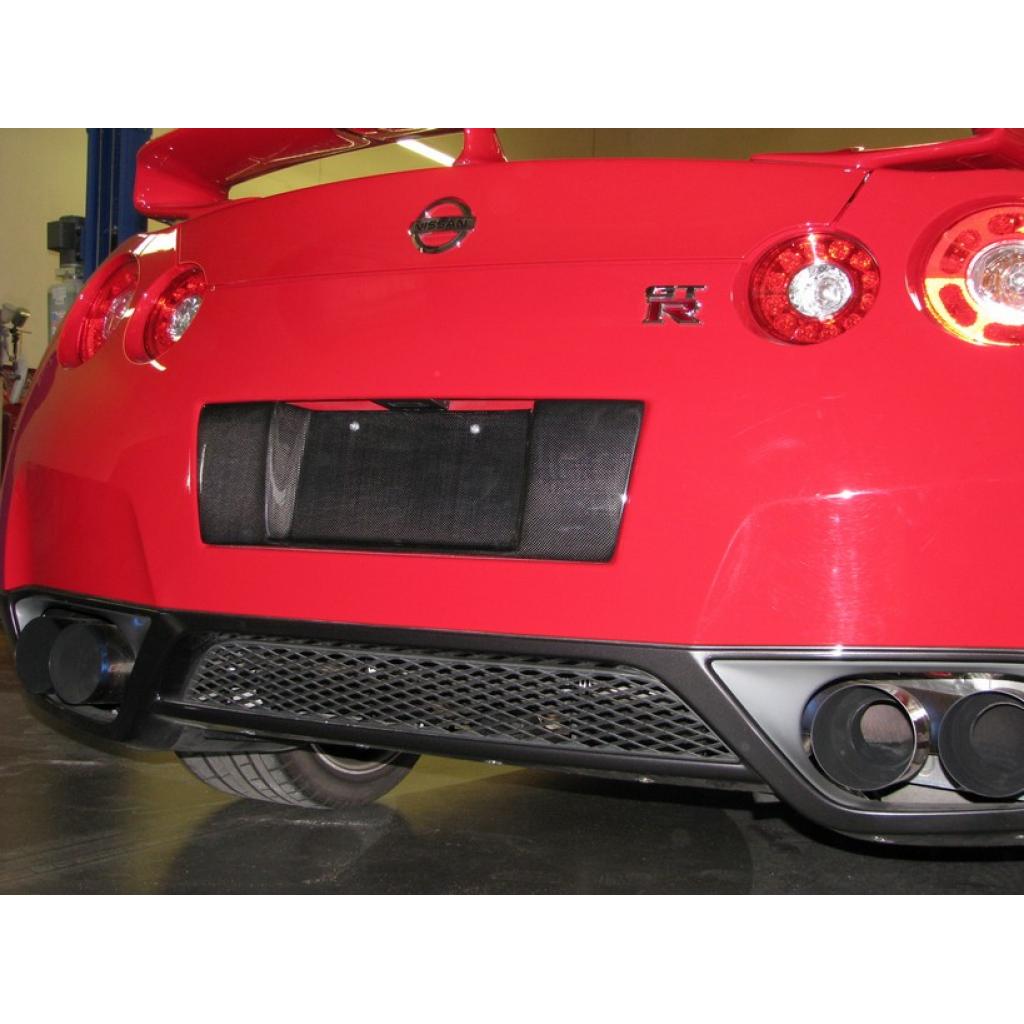 Carbon Fiber Nissan GTR R35 License Plate Backing 2008-2011-License plate backing-Grocery Getter Performance