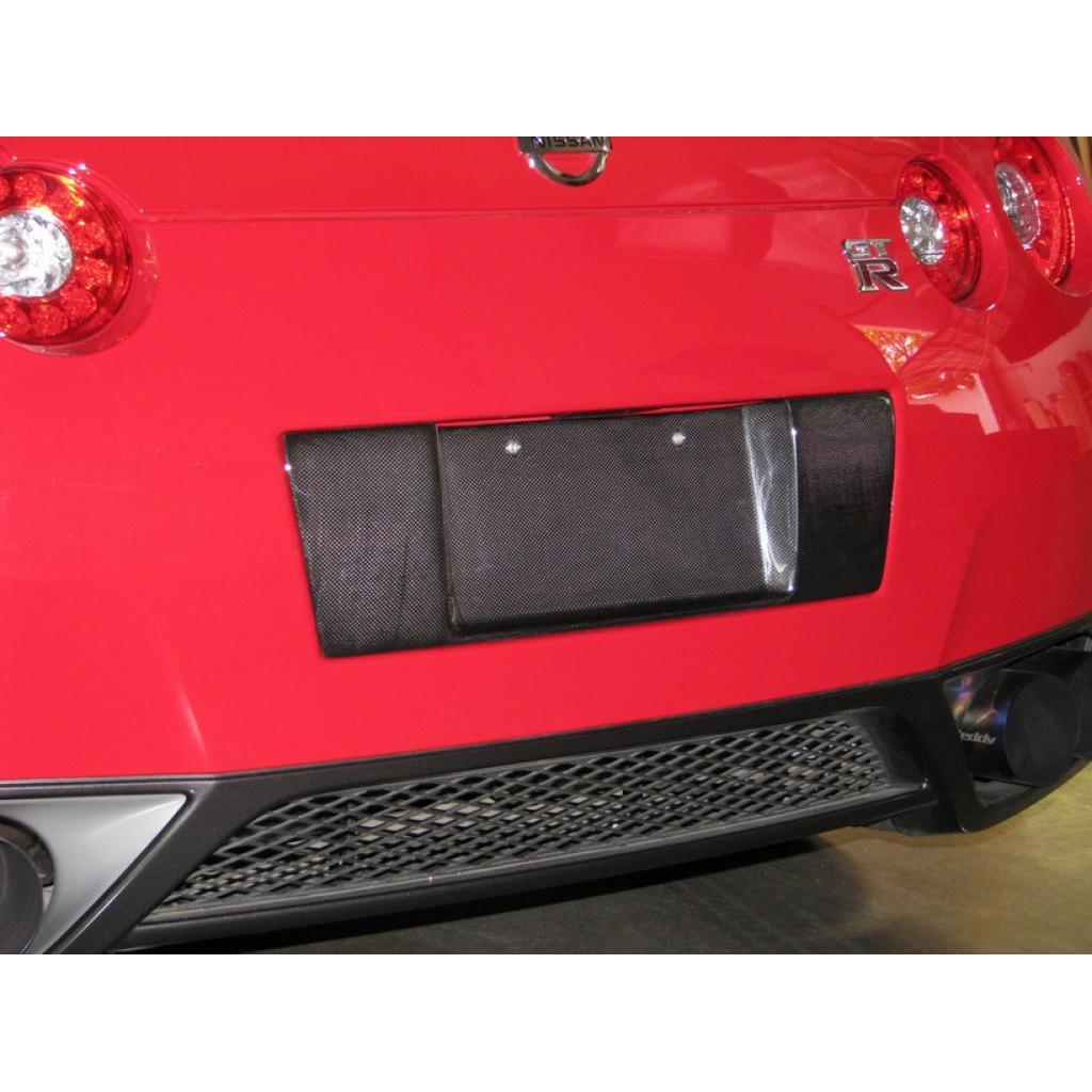 Carbon Fiber Nissan GTR R35 License Plate Backing 2008-2011-License plate backing-Grocery Getter Performance