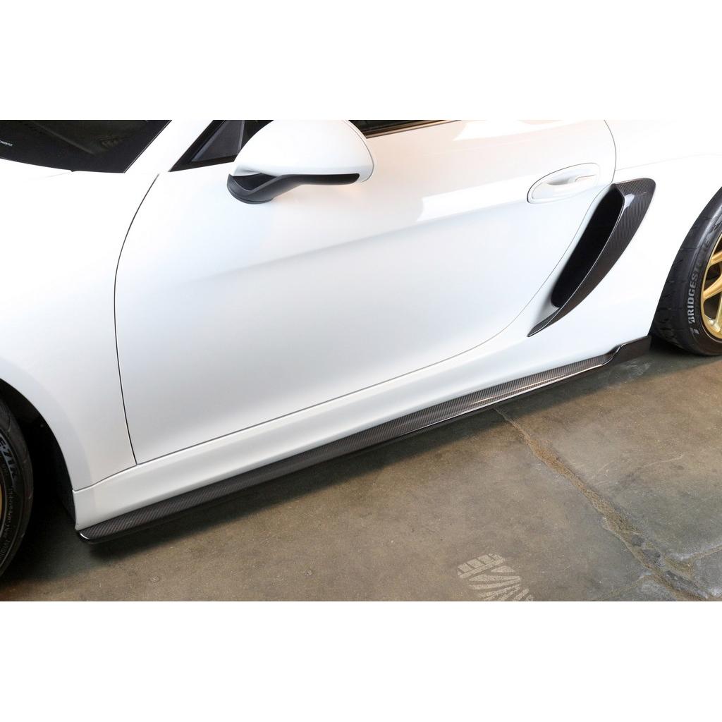 Carbon Fiber Porsche 981 Cayman GT4 Side Rocker Extensions/ Side Skirt 2015-2016-Side Rocker Extensions-Grocery Getter Performance