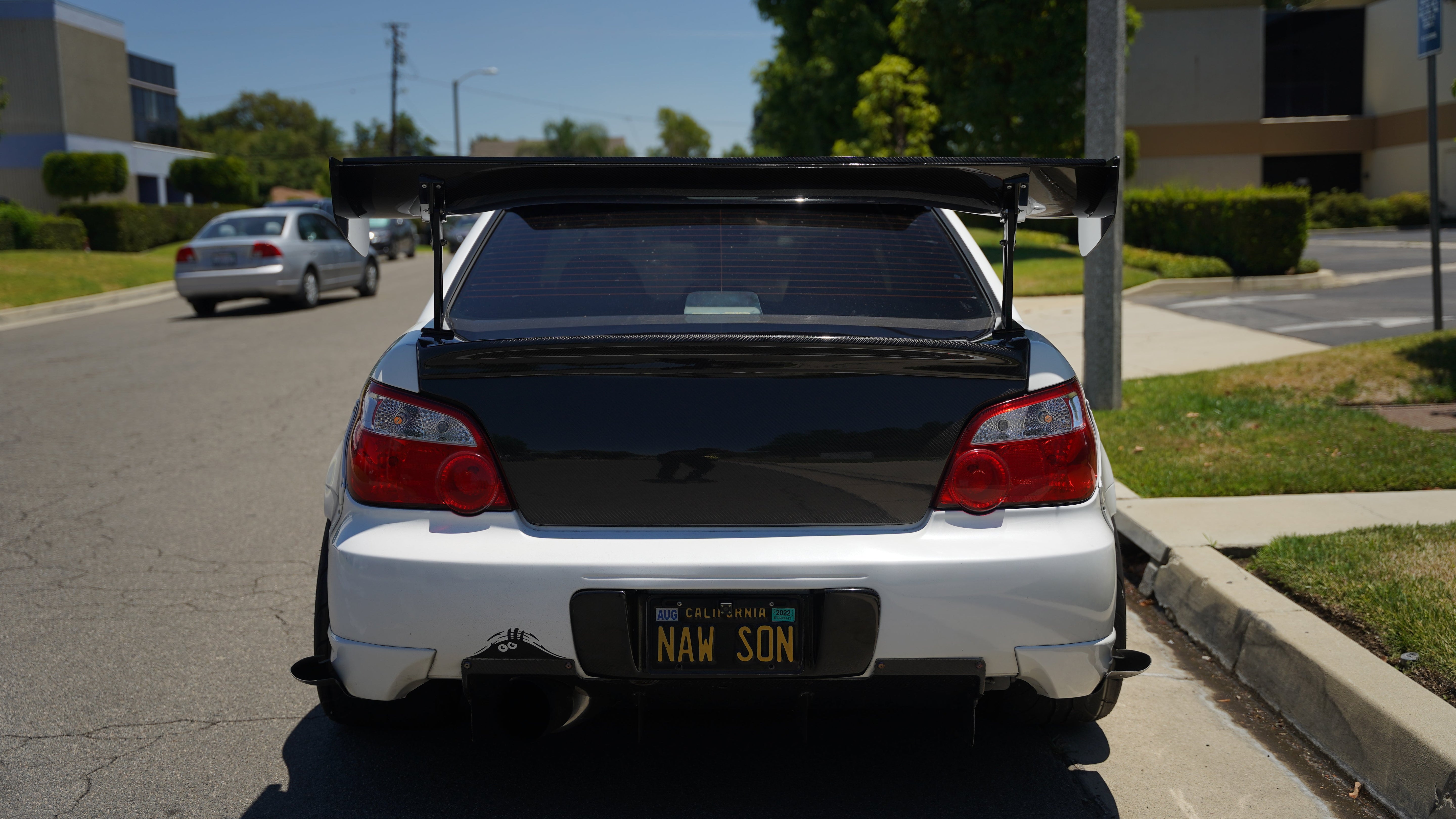 Carbon Fiber Subaru Impreza WRX/ STI License Plate Frame 2004-2007-License plate backing-Grocery Getter Performance