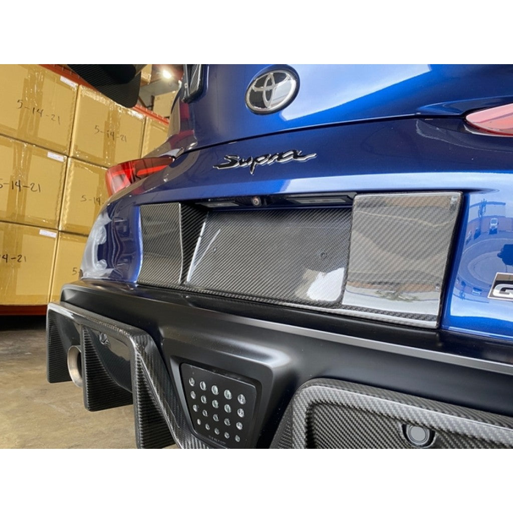 Carbon Fiber Toyota Supra A90 License Plate Backing 2020-2023-License plate backing-Grocery Getter Performance