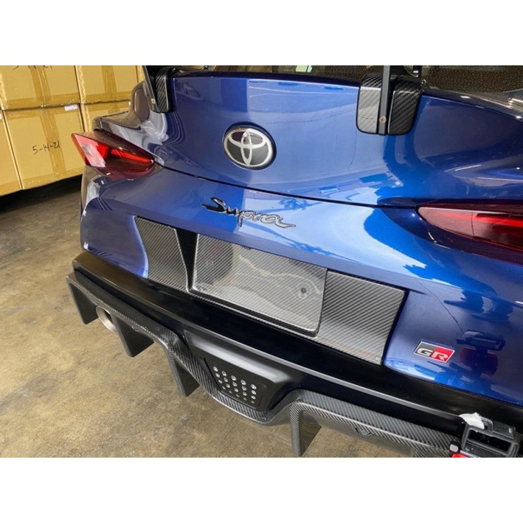Carbon Fiber Toyota Supra A90 License Plate Backing 2020-2023-License plate backing-Grocery Getter Performance