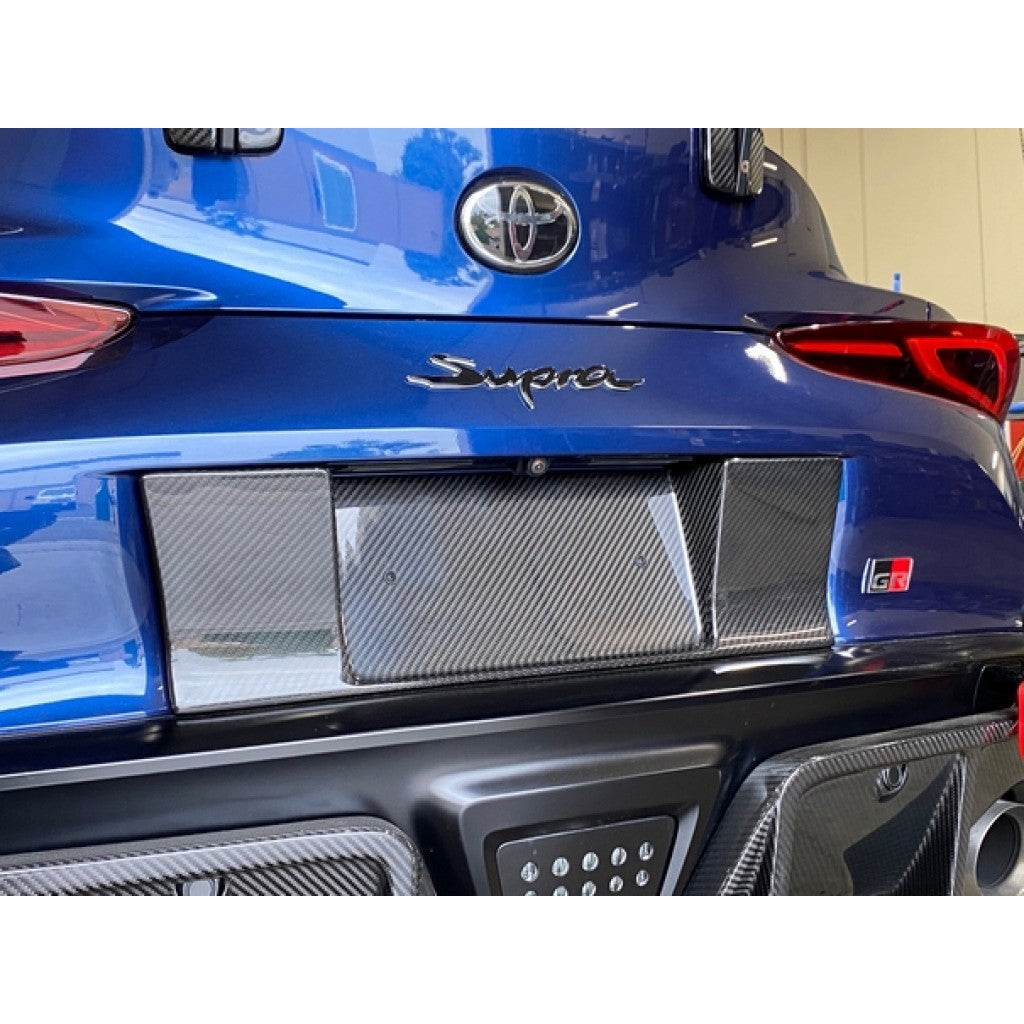 Carbon Fiber Toyota Supra A90 License Plate Backing 2020-2023-License plate backing-Grocery Getter Performance