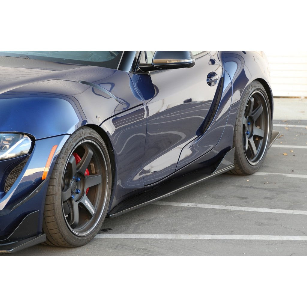 Carbon Fiber Toyota Supra A90/91 Side Rocker Extensions/ Side Skirt 2020-2023-Side Rocker Extensions-Grocery Getter Performance