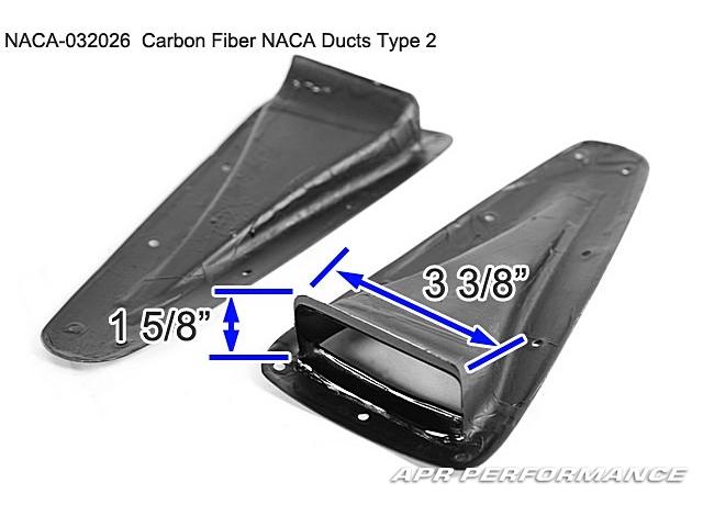 Carbon Fiber Universal Fitment Curved NACA Ducts-Air ducts-Grocery Getter Performance