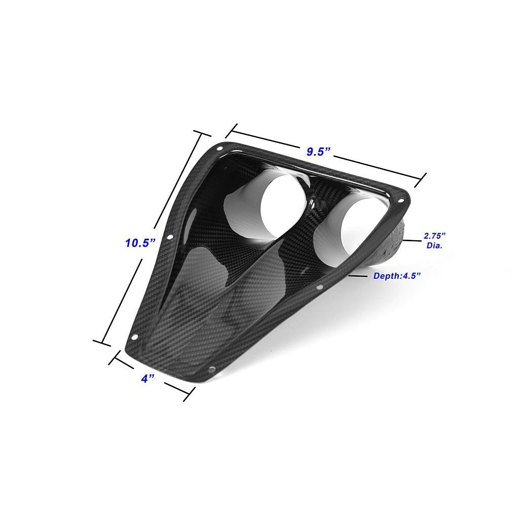 Carbon Fiber Universal Fitment Dual NACA Ducts-Air ducts-Grocery Getter Performance