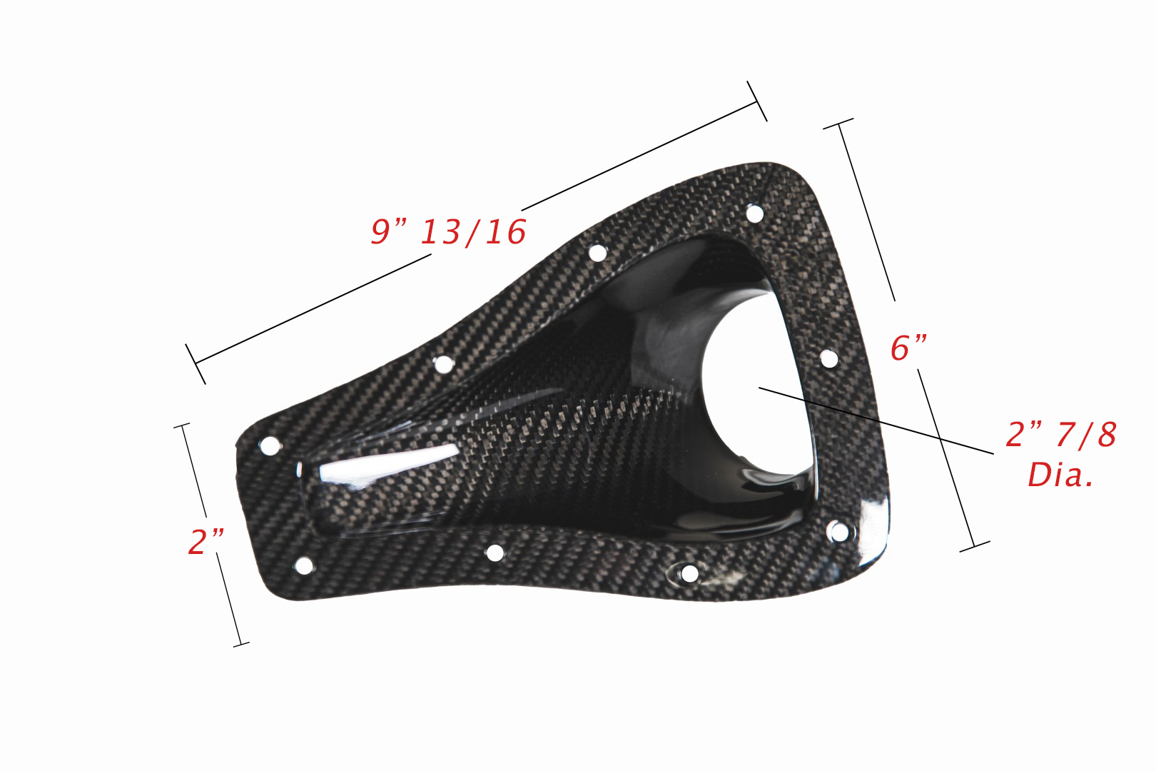 Carbon Fiber Universal Fitment Funnel NACA Ducts-Air ducts-Grocery Getter Performance